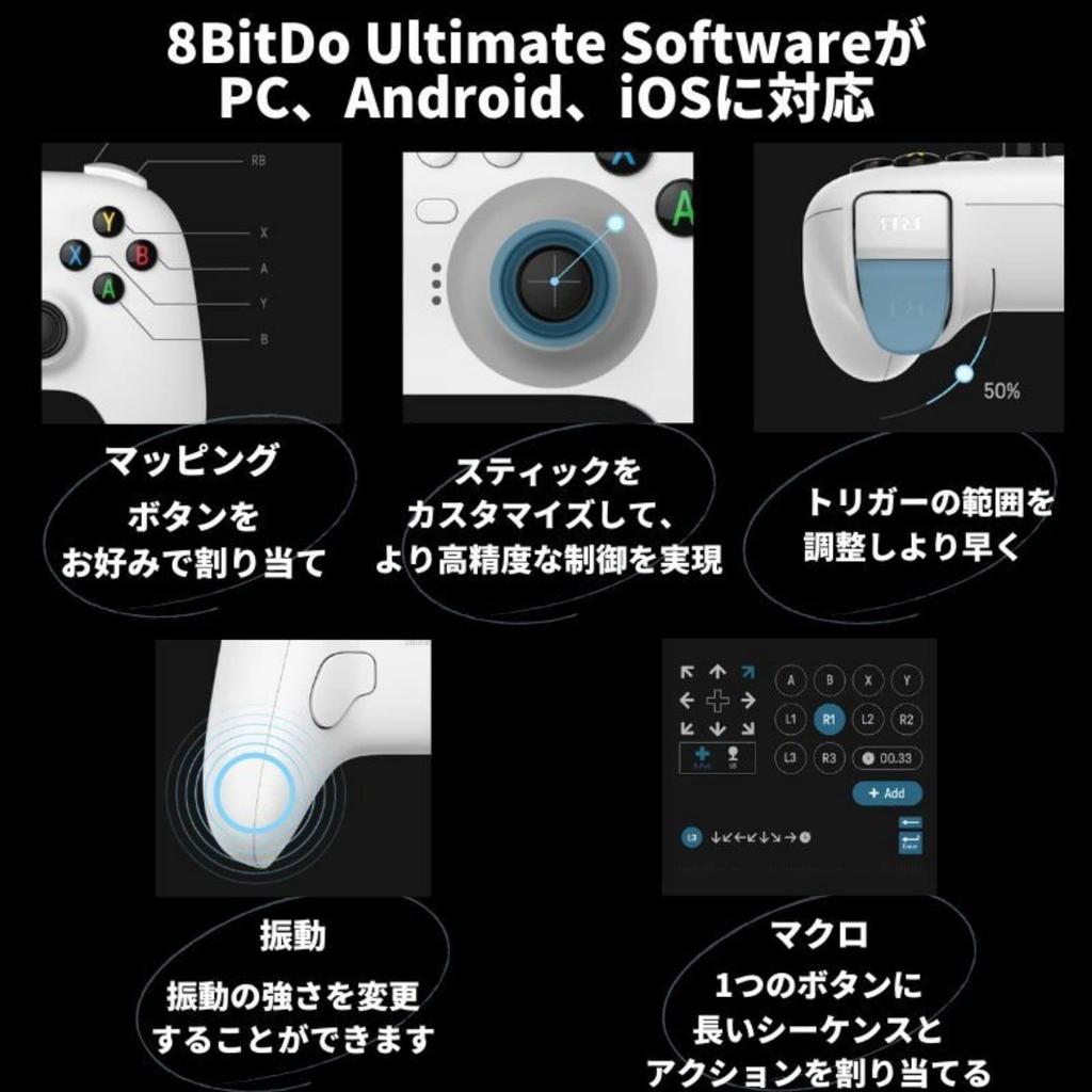 Подлинный импортный продукт Японское руководство по эксплуатации с тканью 8bitdo Ultimate Bluetooth Controller Беспроводная Ultimate Deck совместима с зарядкой