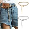 Women Chain Belt Fashion Female Lady Silver Gold Long Pin Buckle Metal Belts Jeans Waist Chains for Dress Ketting Riem