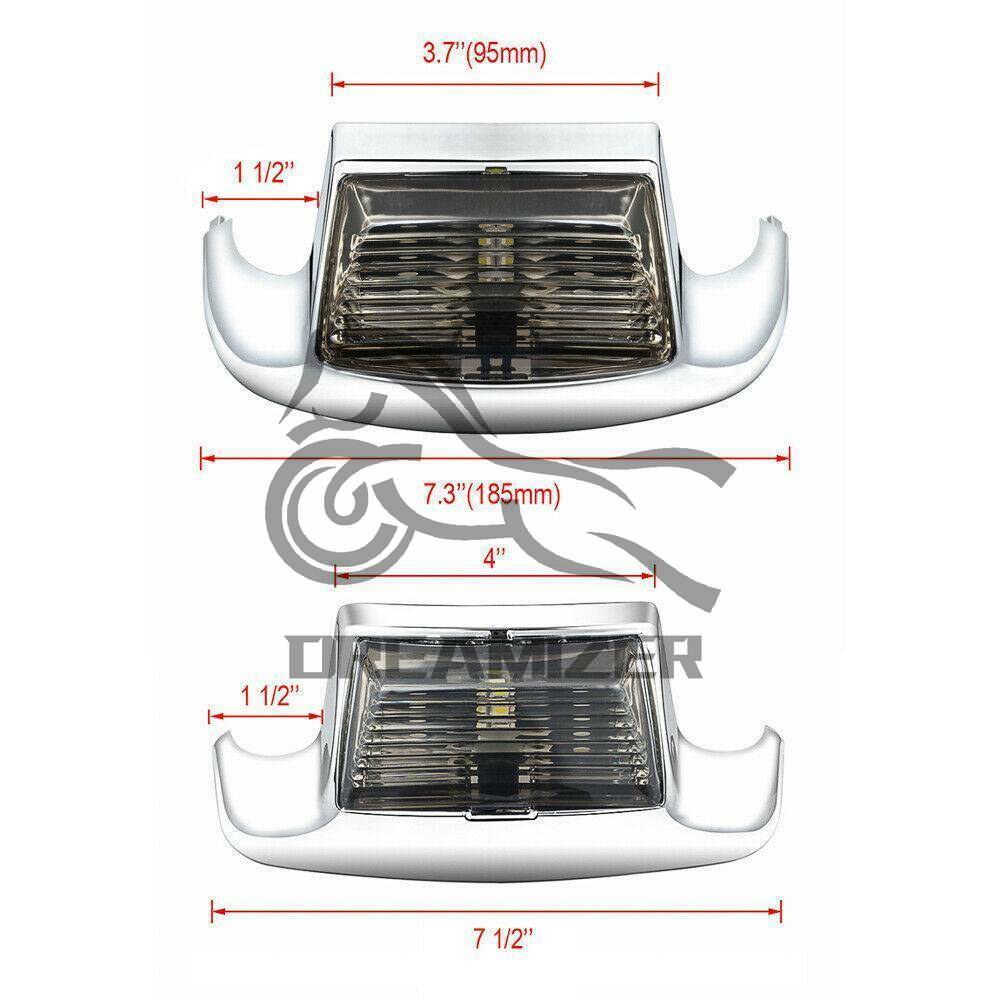 Для Harley Electra Glide Ultra Classic FLHTCU светодиодный хромированный светильник на переднее крыло мотоцикла, задний задний край приводного тормоза