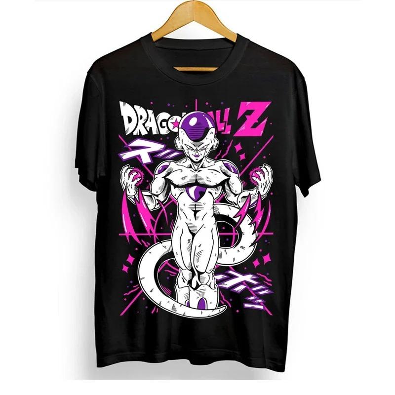 Dragon Ball Z Мужские Женские Мужские Футболки Сон Гоку Веджета Оверсайз 100% Хлопок Одежда Смешная Футболка с Коротким Рукавом Круглый Вырез Новое Поступление Футболки
