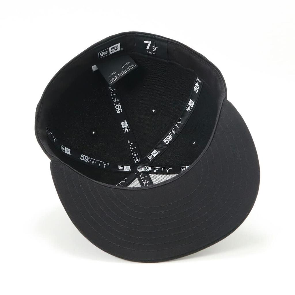 New Era Cap 59FIFTY Plain Basic BlackBlack 7 18 5950 BASIC BLK BLK 25J