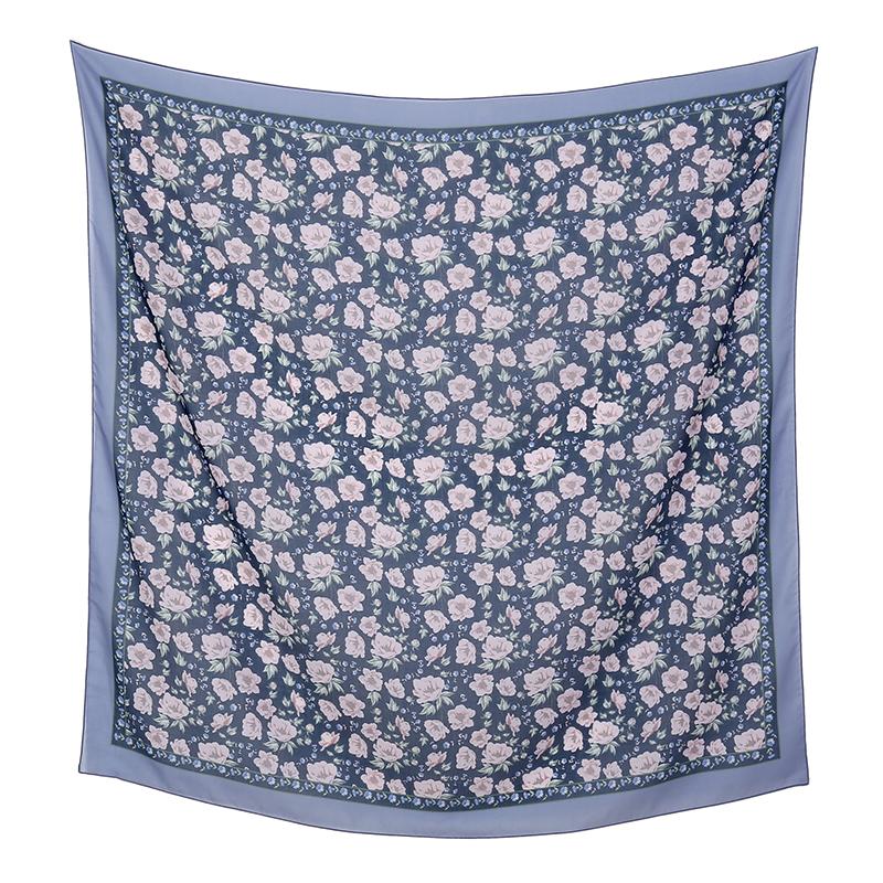 Малайзия Цветочный Принт 110 Квадратный Шарф Мусульманский Хиджаб Женщины Элегантные Шали Дамы Повседневный Головной Платок Тюрбан Косынка Оптовая Продажа