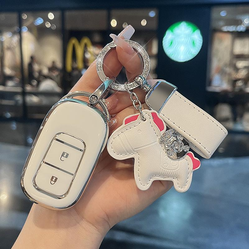 New TPU Car Remote Key Case Cover Shell For Honda Civic 11th HR-V CR-V 2 4 Buttons Protector Holder Fob Keyless Accessories