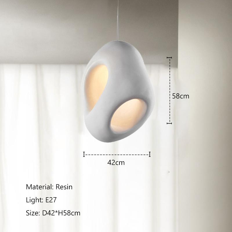 LED Art Wabi-sabi Style Creative Restaurant Pendant Light Post Modern Lustre Bedroom Dining Room Home Decor Bedside Hanging Lamp