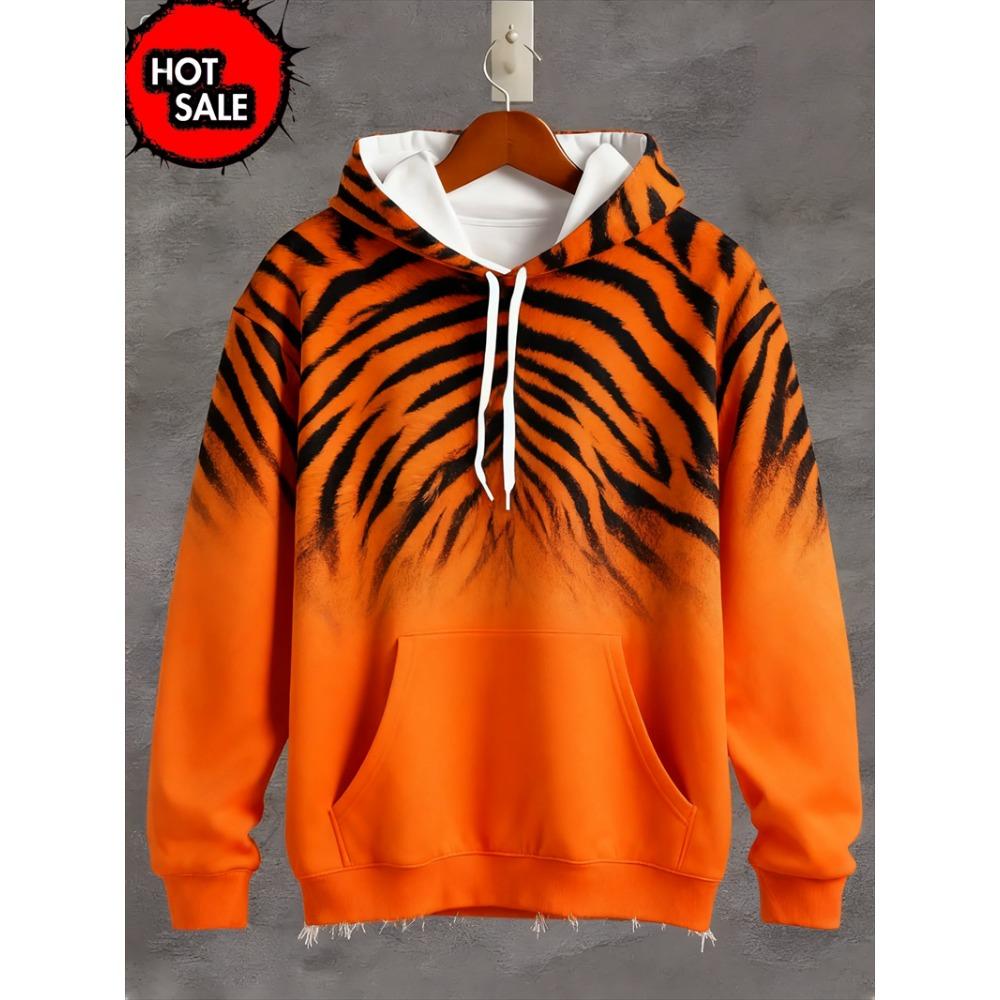 Fashion Animal Hoodies For Man Tiger 3D Print Fall Sweatshirt Hoodie Street Casual Sweatshirt Y2K Oversized Unisex Clothes
