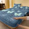 1 Simple Modern Butterfly Printed Matte Fitted Sheet, Bedroom Printed Bed Cover, Bedding (Excluding Pillowcases)