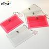 Transparent Waterproof Pvc Women Card Wallet Case Business Card Holder Men Credit Card Bag Id Card Mini Wallet Girls Coin Purse