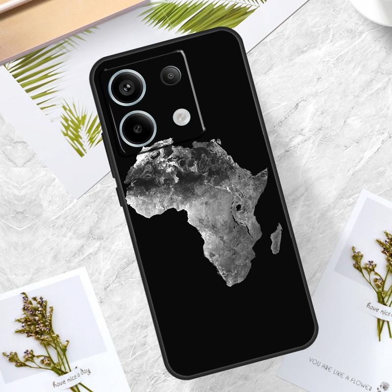 Africa Map Case For Xiaomi Redmi Note 14 Pro 12 11 10 13 15 Pro Plus Redmi 15 14C 10C 12C 13C 15C Cover