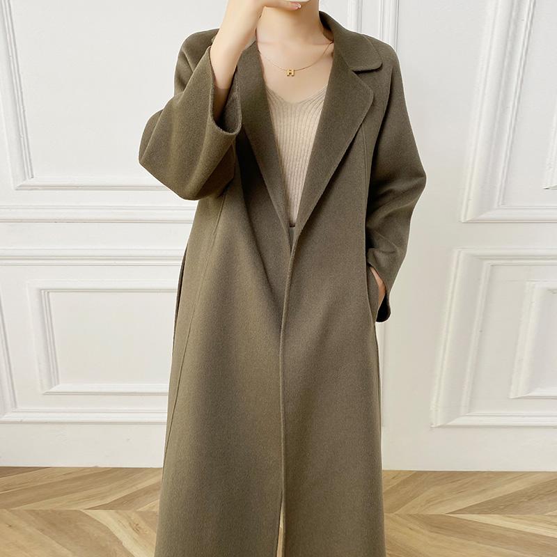 Women Wool Coat MODERN NEW SAGA 100% Wool Autumn Wool Long Coat Handmade Pea Coat Winter Warm Wool Long Jacket Overcoat