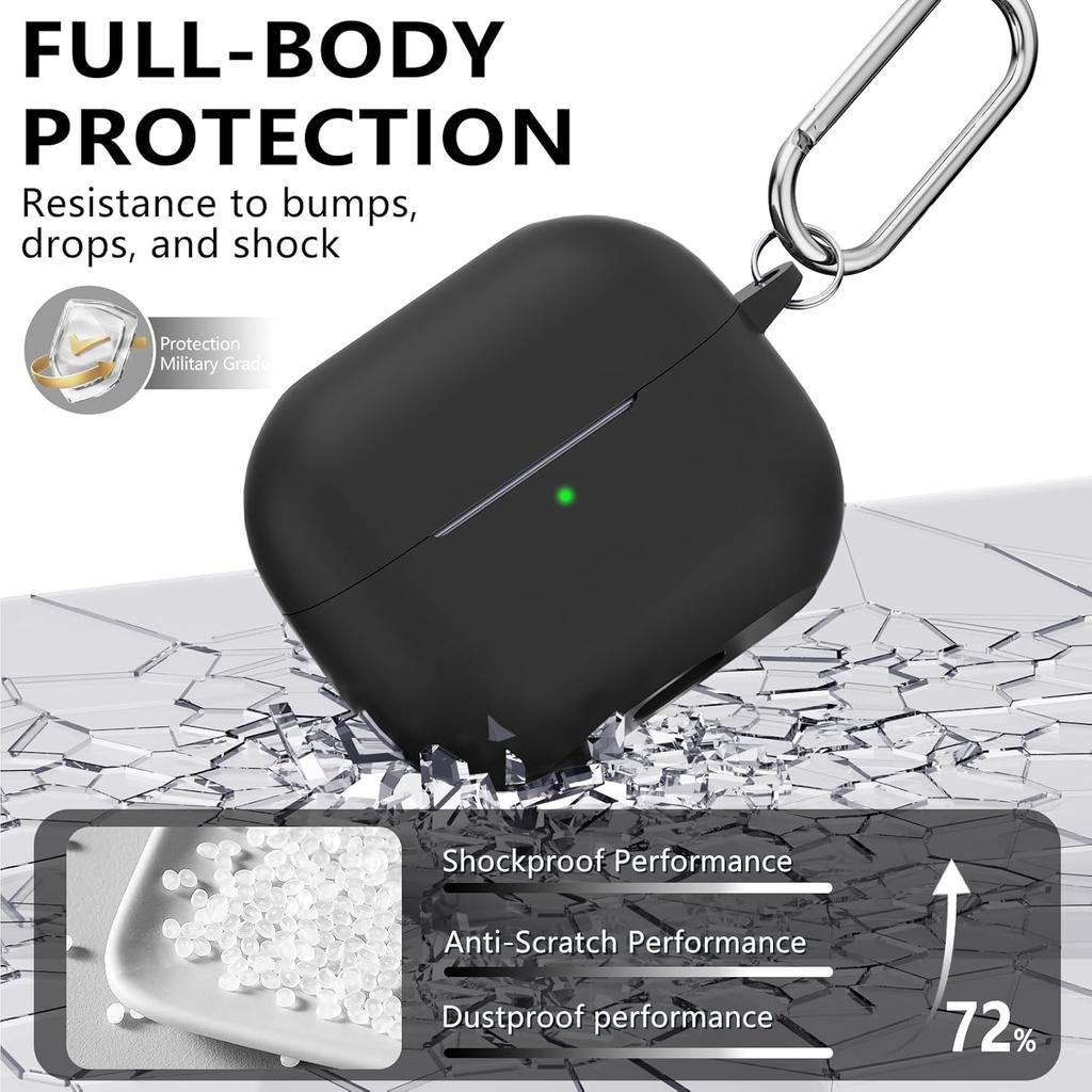 Силиконовый чехол для Samsung Galaxy Buds 3 / Buds 3 Pro Аксессуары для наушников Ударопрочная крышка Пылезащитный брелок Coque Capa Fundas