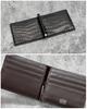 LESAC Exotic Leather Bill Clip 8178 BLACK, Made in Japan, Authentic Leather, Luxury Wallet, Money Clip, Leather, Gift for Men and Women, Good