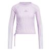 Story Mesh Round Neck Slim Fit Long Sleeve T-Shirt Women Tops KB7608