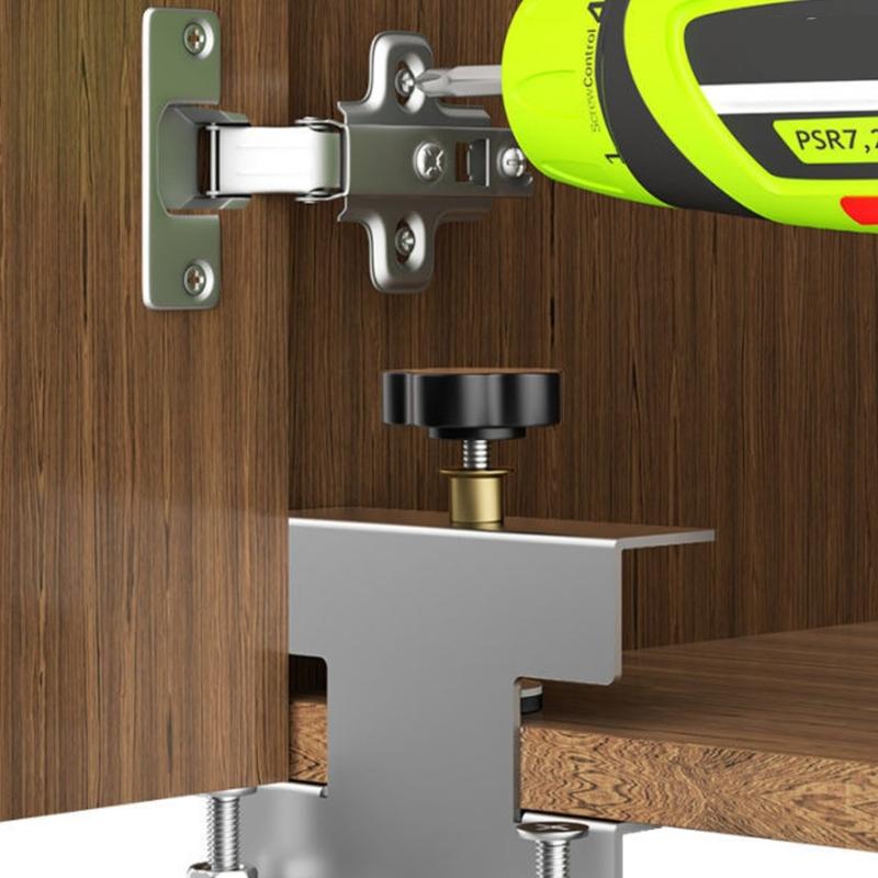 Cabinet Door Panel Mounting Jig Adjustable Cabinet Install Tool Door Panel Positioning Fixture for Most Cabinet Door