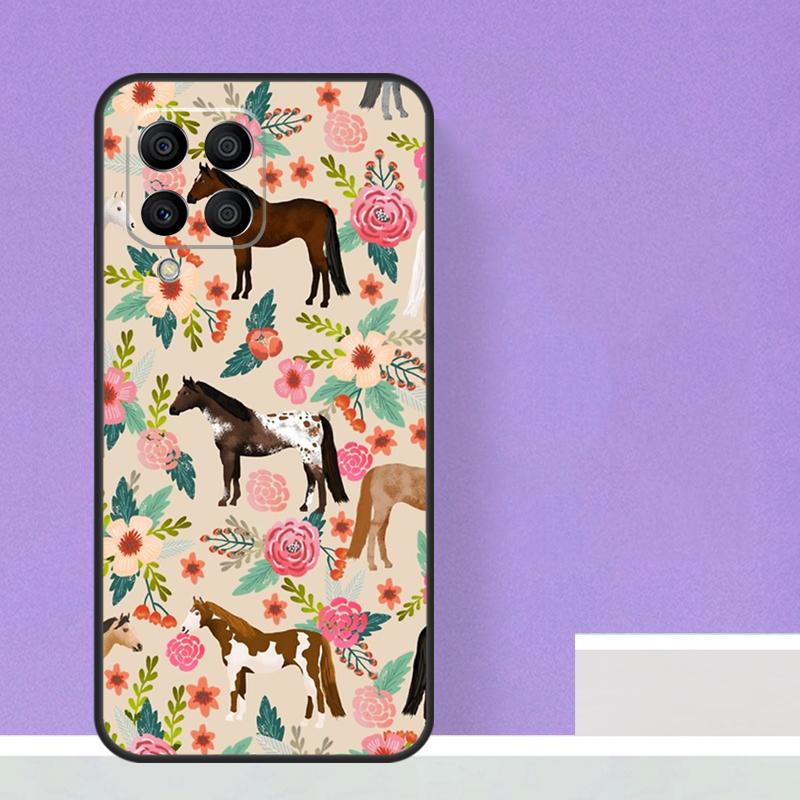 Лошадь Пони Узор Для Samsung Galaxy M55 M15 M13 M33 M53 M20 M30s M31s M12 M32 M52 M11 M51 M14 M34 M54 Чехол