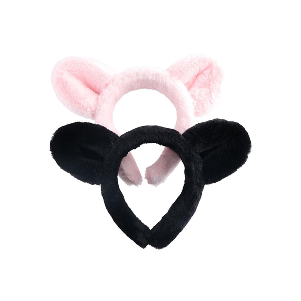 Мультяшная плюшевая повязка на голову, широкая плюшевая повязка на голову, простая повязка на голову с кошачьими ушками, вечеринка