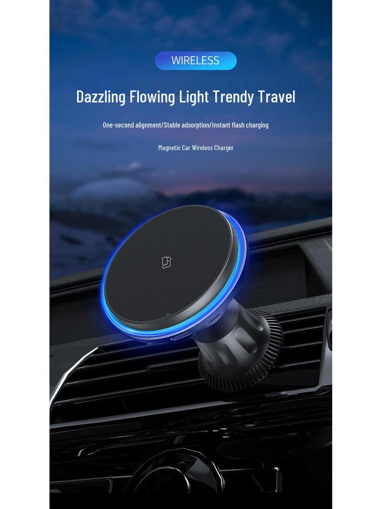 Магнитное беспроводное автомобильное зарядное устройство и держатель для телефона для Apple 15