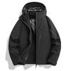 Mens/Womens 3-in-1 Hooded Windproof Jacket Loose Fit Winter Outerwear Multi-Color Casual Coat Teens