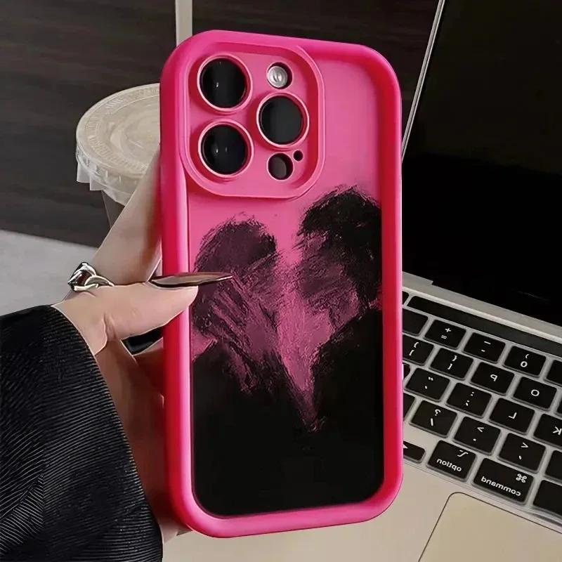 Чехол для телефона с художественной масляной живописью для iPhone 15 Pro Max 14 13 12 11 Pro Max XS XR X 7 8 14 15 Plus SE 2020 Ударопрочный Мягкий Матовый Чехол