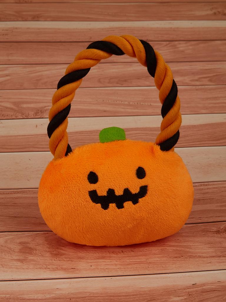 Dog Toys for Small Medium Breeds Halloween Pumpkin & Bat Rope Chew Toy Durable Tough Squeaky Puppy Toys for Pet Gifts Soft Plus