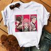 Аниме Семья Шпиона T-shirt Япония Харадзюку Мода Короткий рукав Летний Топ Каваи O-образный вырез Женская футболка Топ