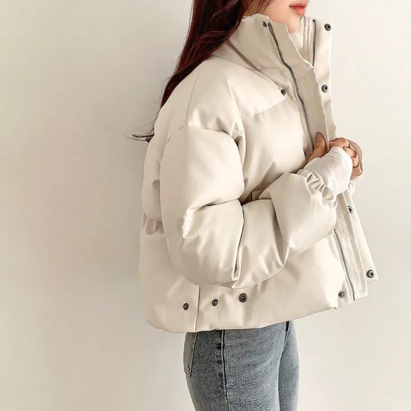 Korean Fashion Retro Cotton-padded Jacket Women New Loose Joker Thickened Short Coat High Sense Vintage Casual Overcoat Winter