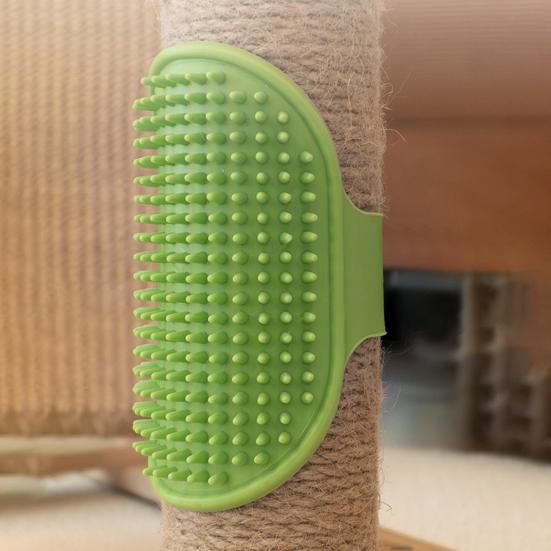 Cat Face Scratcher Brush Wall Corner Self-Cleaning Glove Massage Tool Cat Gentle Silicone Comb Teeth Easy To Install Cat Hair Removal for Kitten