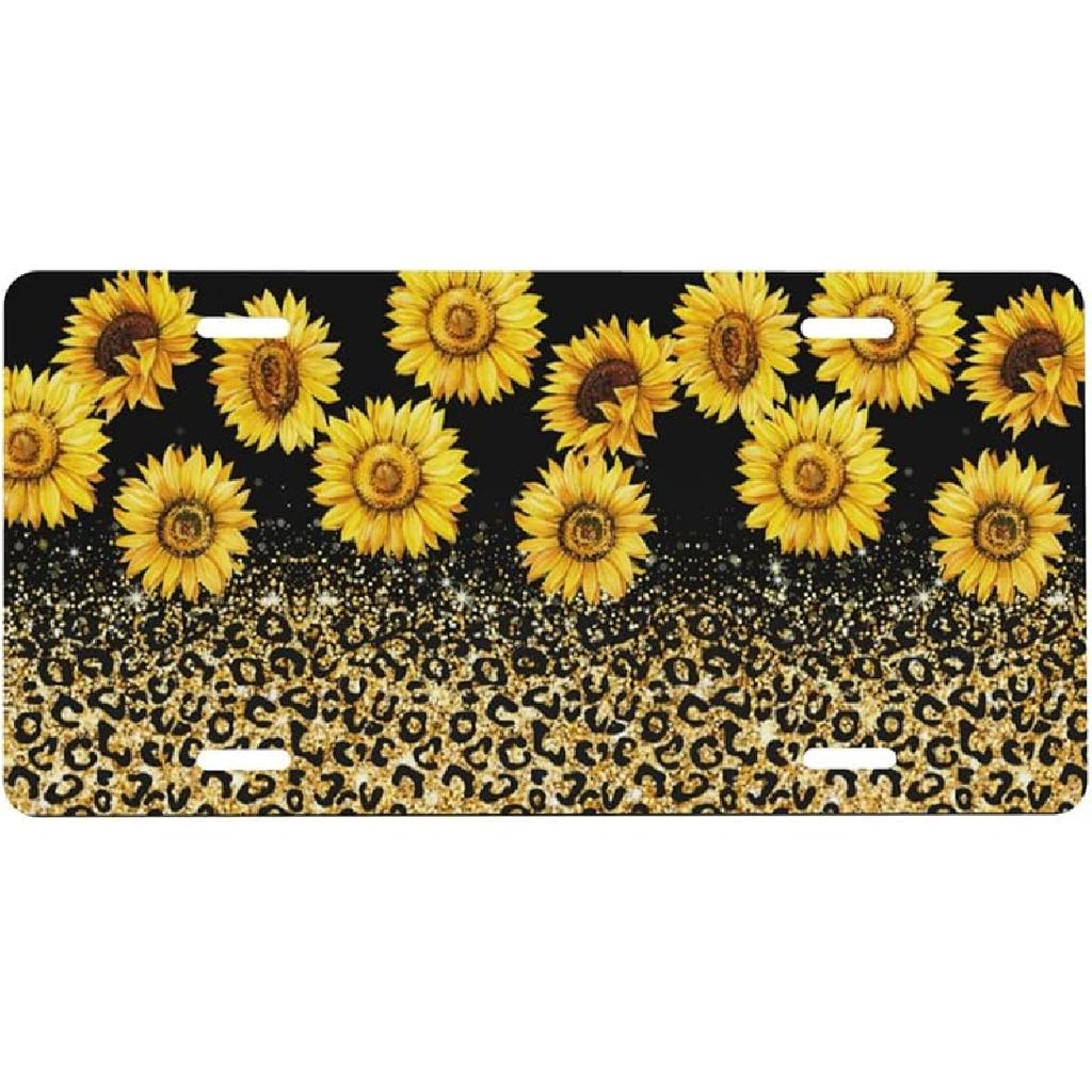 Black And White American Flag Front License Plate For Women Car Vanity Plates Decorative Aluminum Metal Cute Novelty License Plate Cover For Men 6X12
