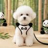 Adjustable Vest Pet Harness Leash Lamb Velvet Dog Walking Rope Pet Chest Strap Set  Medium Puppy