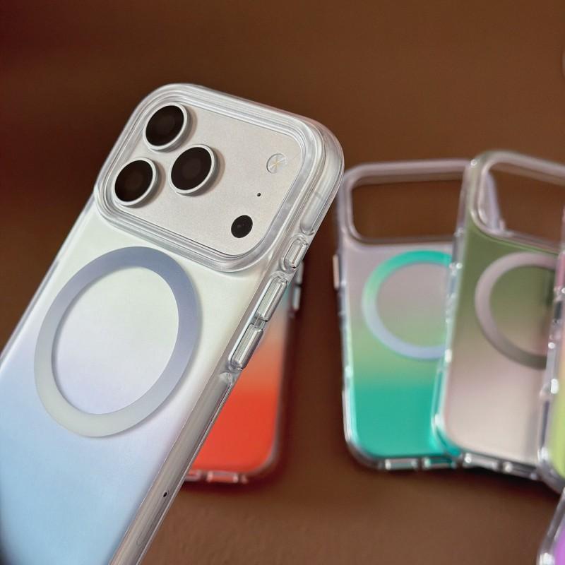 Slim IMD Gradient PC Phone Case IPhone 17 Pro Max With Magnetic Snap-on Design Anti-Scratch Drop Protection