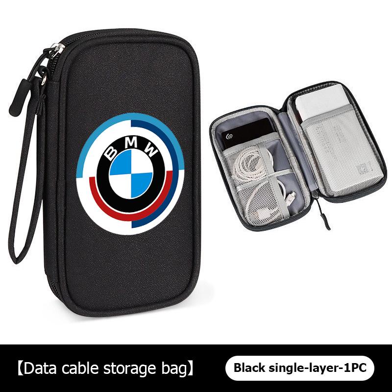 For BMW 3 Car Styling Digital Storage Bag Oxford Cloth Cable Tools Travel Purse For BMW M Sport M2 M3 M4 M5 M6 E46 E90 E60 F10 F20 E87 X3