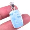 Natural Republic Larimar Gemstone 925 Solid Sterling Silver Pendant 1.50" U7R91