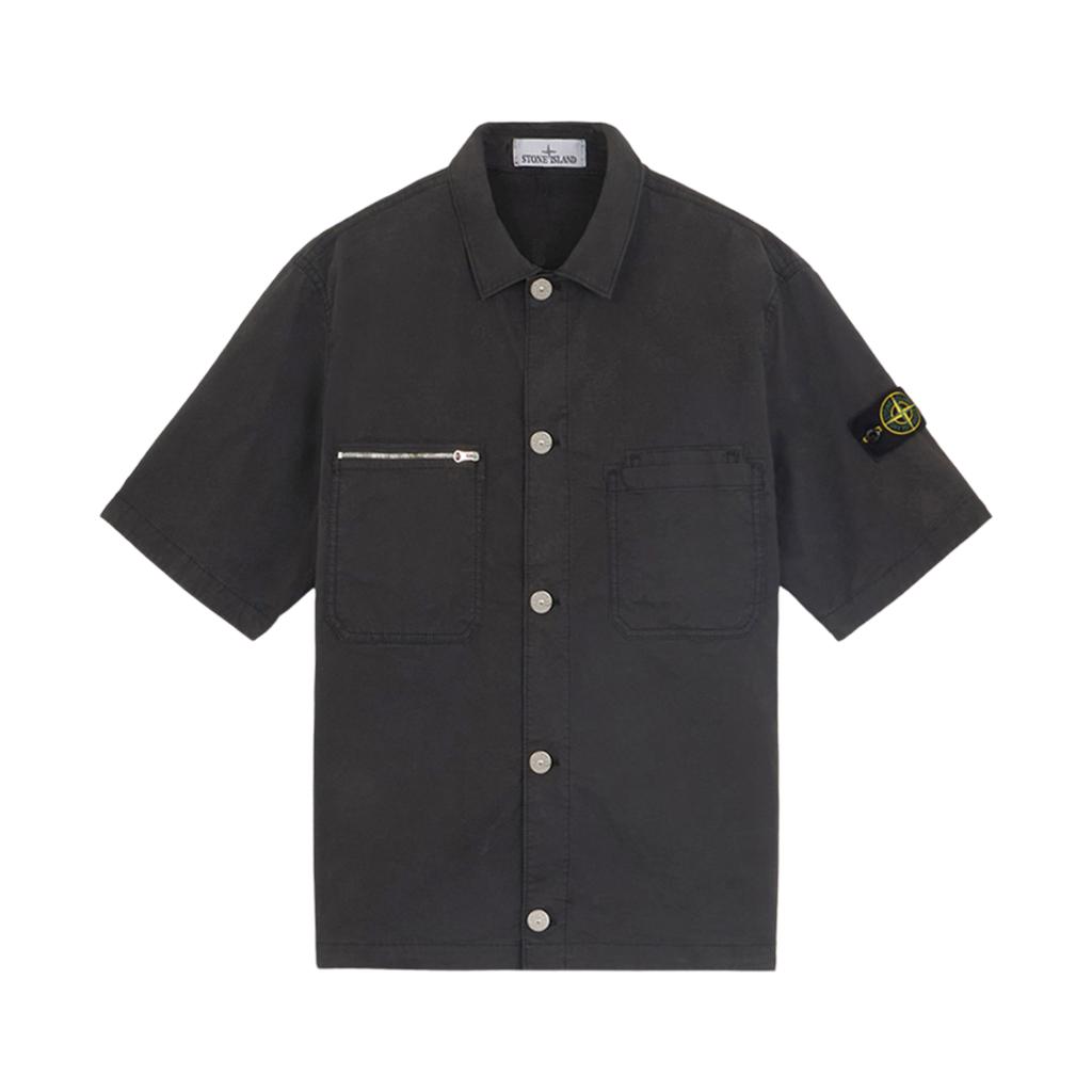 STONE ISLAND FW24 Минималистичная классическая футболка из пима-хлопка с нашивкой на рукаве, с коротким рукавом, унисекс, 811512410-V0029
