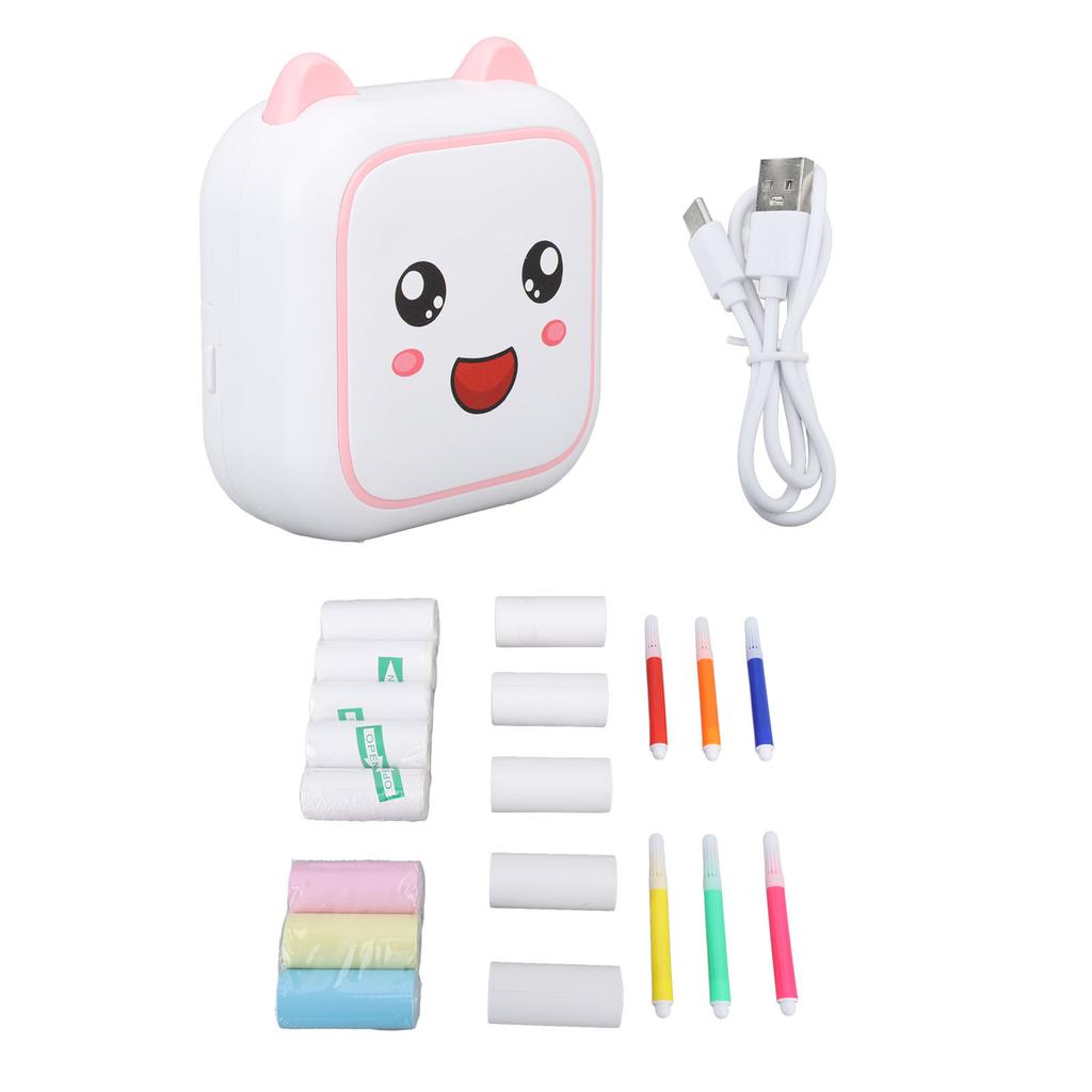 Sticker Printer for Kids Wireless Mini Pocket Portable Bluetooth Thermal Ink Free for Notes Journal