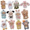 Mini Plush Doll's Animal Clothes Outfit Accessories for 17cm Labubu Doll Cute Capybara Elephant Duck Hoodie DIY Clothing No Doll