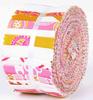 40Pcs Block Print Cotton Precut Fabrics For Quilting Craft Strips 2.5x42inches Jelly Roll - Light