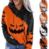 Women's Casual Fashion Halloween Print Long Sleeve Pullover Hoodies Sweatshirts