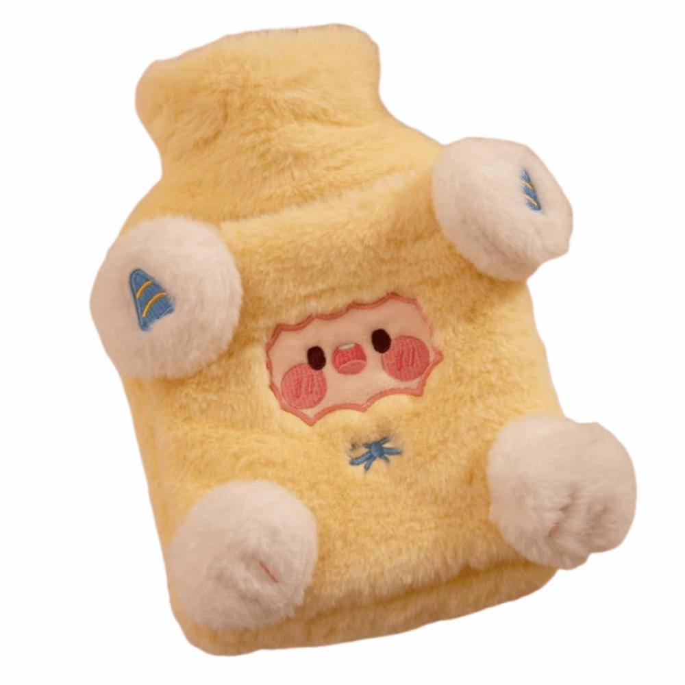 Soft Cute Warm Water Bag Lamb Pattern Cartoon Hot Water Bottles Leak-proof with Cover Belly Warmer Gifts