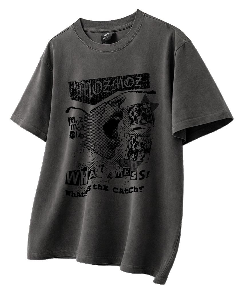 MOZMOZ [Set] Graphic Pigment Oversized Short Sleeve T-Shirt Part02