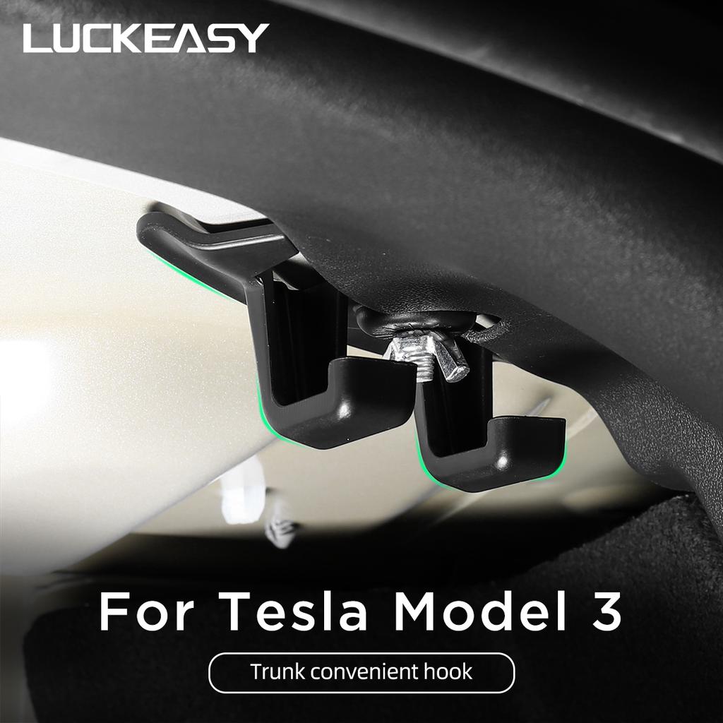 LUCKEASY For Tesla Model 3 Y Interior Modification Functional Accessories Model3 2023 Car Trunk Luggage Convenient Hook