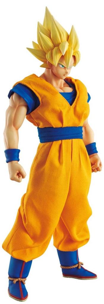 Размер фигурки Сверх Сайяна Сон Гоку из Dragon Ball, примерно 210 мм, ABS и ПВХ и ткань, окрашенная, готовая фигурка