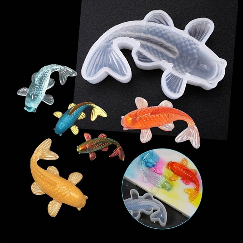 Pendant Craf Handmade Silicone Mould Resin Casting Tool Jewelry Making Koi Fish Epoxy Mold