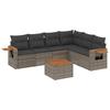VidaXL Salon de Jardin avec Coussins 7 pcs, Canapés de Terrasse, Ensemble de Meubles de Patio, Mobilier d'Extérieur, Gris 3259253