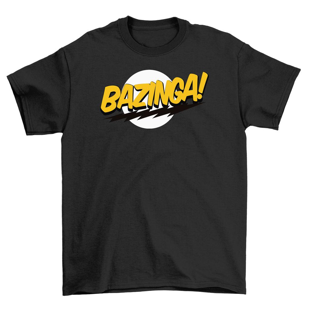 Bazinga! Funny T-Shirt Mens Womens Tees Top ''BAZINGA!'' - Soft Cotton Blend, Geeky Humor, Unisex Desig