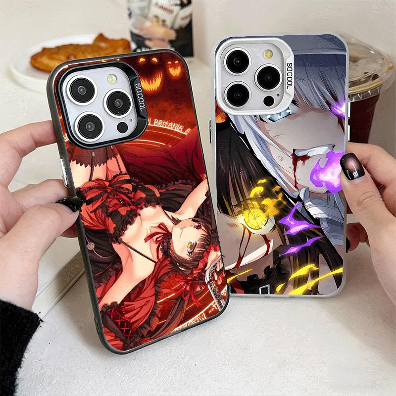 Date A Live Токисаки Куруми Ударопрочный Чехол для Телефона для iPhone 17 Air 16 16E 15 Pro Max 14 Plus 13 Mini 12 Задняя Крышка Противоударный Fu