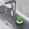 Silicone Faucet Guard Draining Mat Kitchen Sink Splash Guard Drying Mat for Kitchen Counter Bathroom Sponge Soap Dispenser Drip Tray