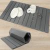 Non-Slip Dish Drying Mat Portable Drain Pad Durable Collapsible Mat  Bar