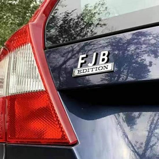 FJB Edition Sticker Car Emblem 3D Raised Letters Decal for Truck Chrome/Black