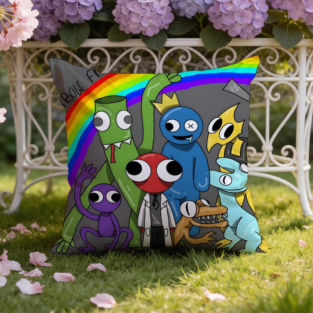 Аниме R-Rainbow F-Friends мультфильм Наволочка для дома и автомобиля Двухсторонний чехол на подушку: Двусторонняя конструкция для максимального комфорта