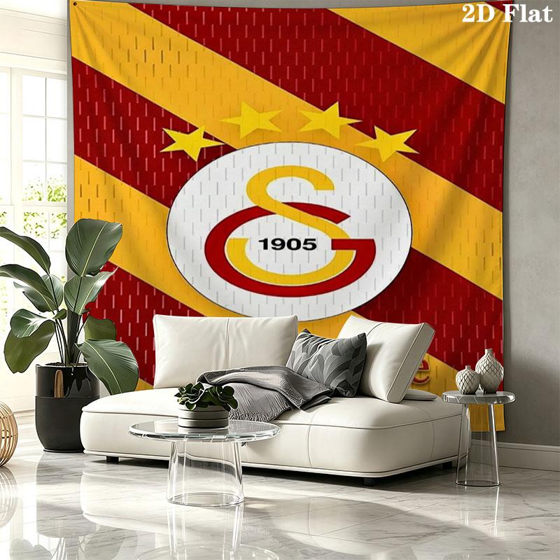 Galatasaray S Custom Name Wall Tapestry Aesthetic Wall Hanging Printed Fabric Blanket Decorative Tapestries for Bedroom Living Room Home Decor