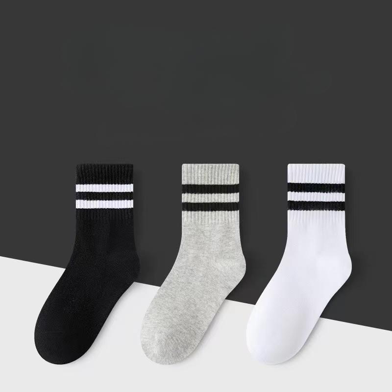 1 Pairs/ Pure Colour Soft Breathable Cotton Kids School Socks Girls Boys Casual Grey Black White Sports Children's Socks